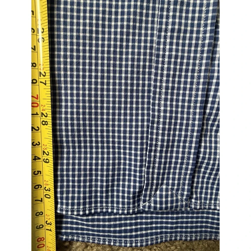 Polo Ralph Lauren Long Sleeve Button Up Shirt Blue Plaid Pony Logo Large JBHS